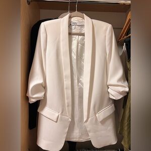 Zara Women's Cream Blazer Jacket